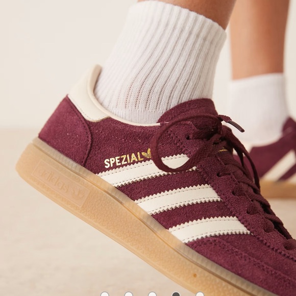 ADIDAS Handball Handball Spezial Maroon Suede Sneakers 9 NEW - Picture 5 of 7